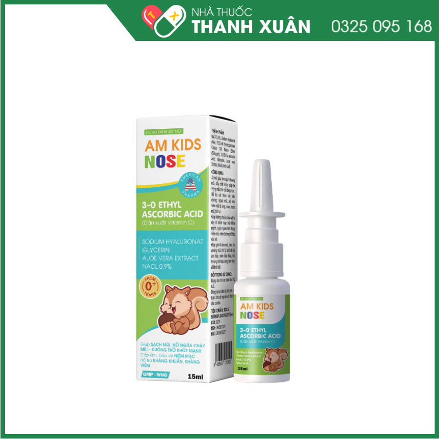 Am Kids Nose hỗ trợ kháng khuẩn, chống viêm, bảo vệ và phòng ngừa các vấn đề về mũi xoang cho trẻ